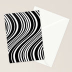 Wavy Stripes XLI - Black and White Stationery Card Gallery Image 2