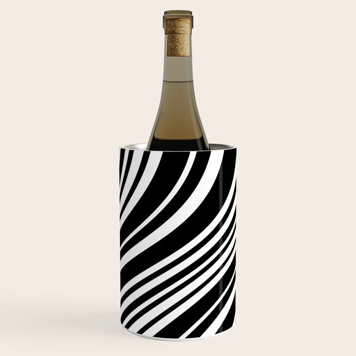 Wavy Stripes XLI - Black and White Wine Chiller Gallery Image 3