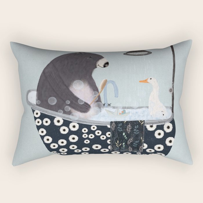 bath time Rectangular Pillow Gallery Image 2