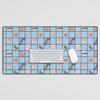 Capricorn Checkered Print Desk Mat Gallery Image 1