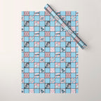 Capricorn Checkered Print Wrapping Paper Gallery Image 1