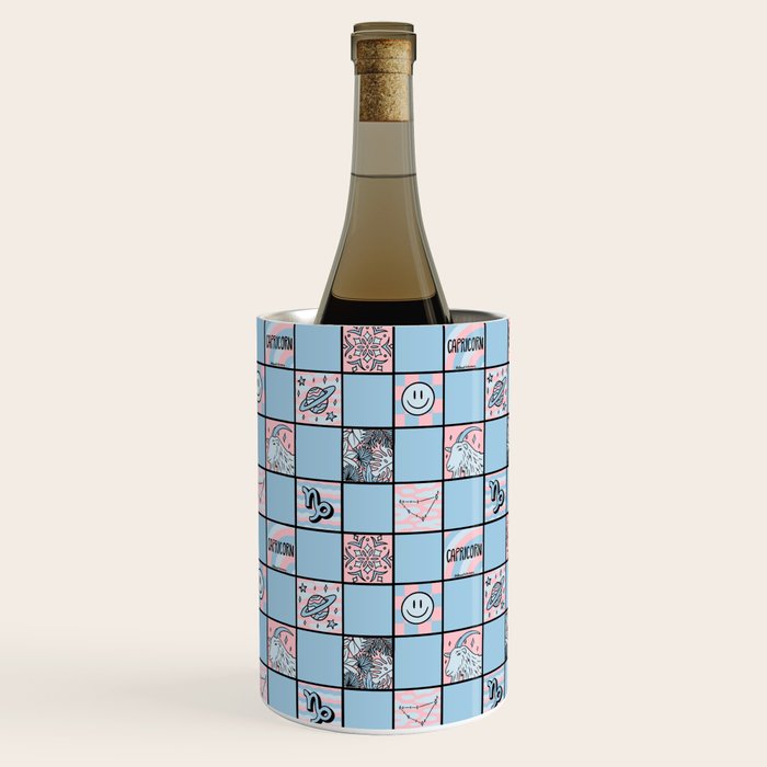 Capricorn Checkered Print Wine Chiller Gallery Image 3