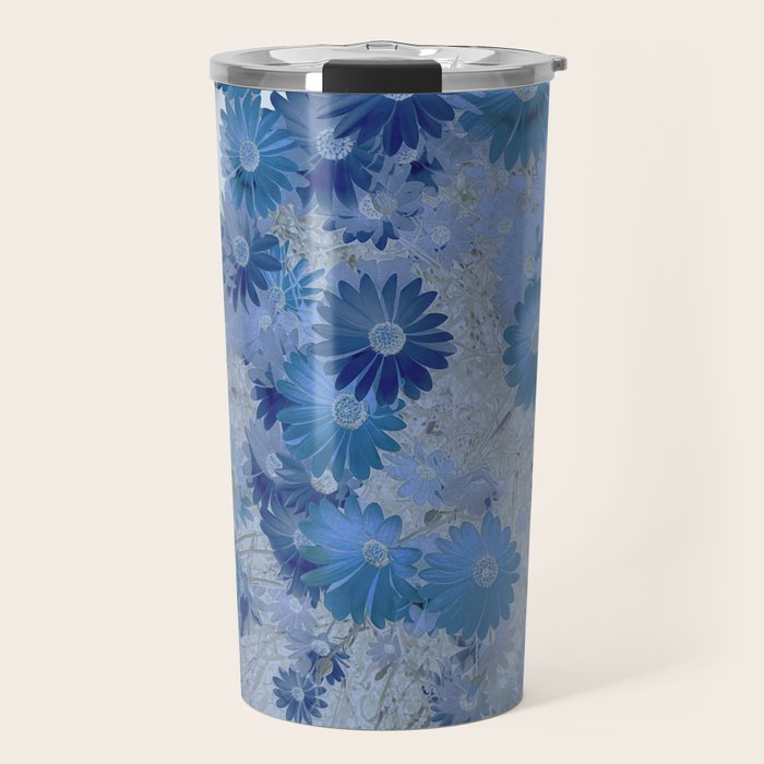 Blue Daisies Travel Mug Gallery Image 1
