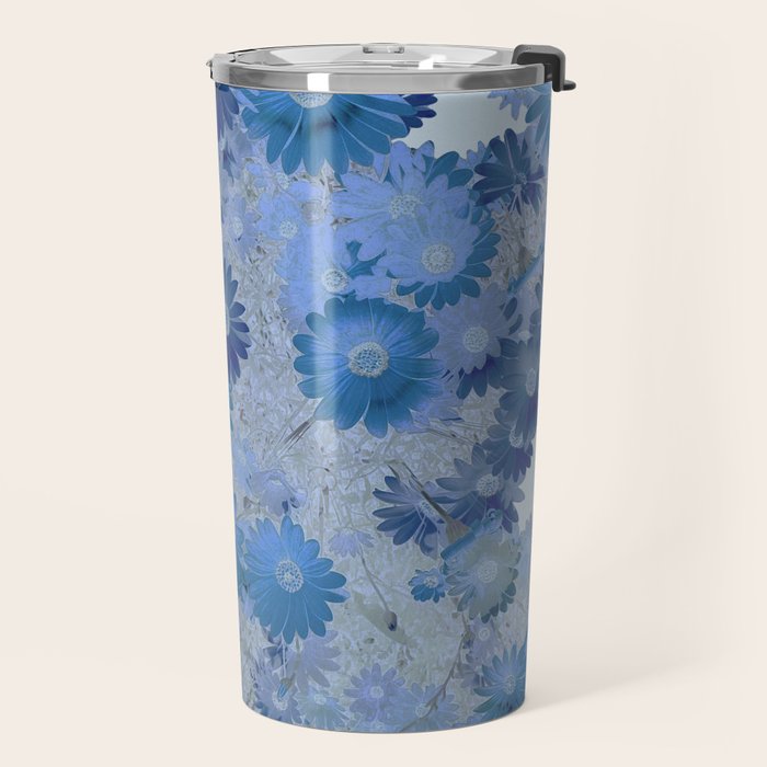 Blue Daisies Travel Mug Gallery Image 2