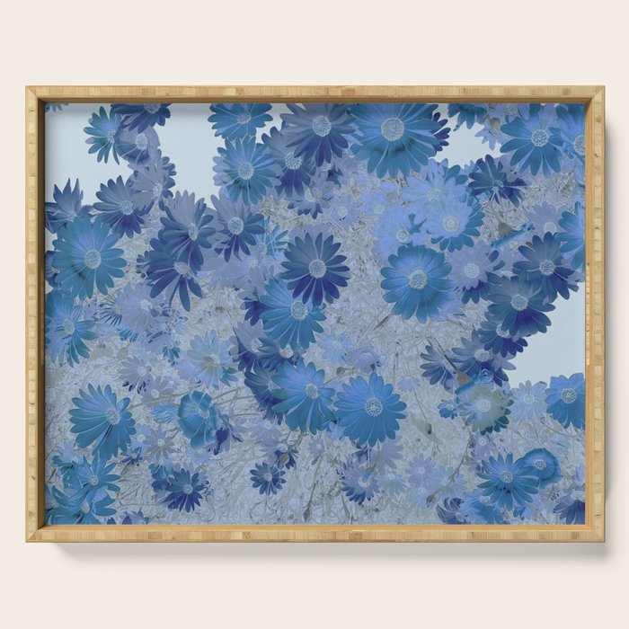 Blue Daisies Serving Tray Gallery Image 1