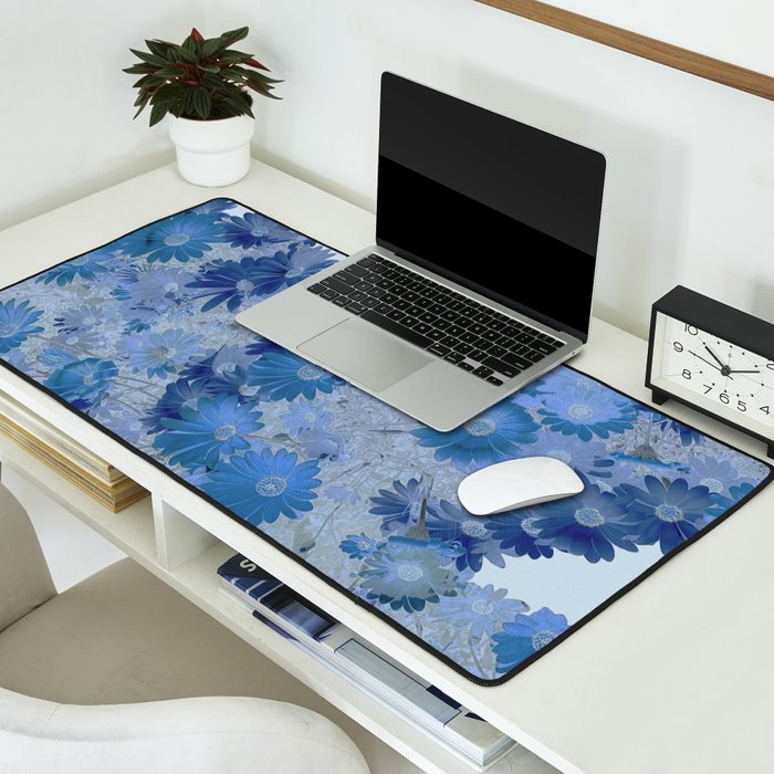 Blue Daisies Desk Mat Gallery Image 2