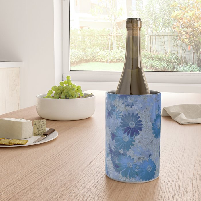 Blue Daisies Wine Chiller Gallery Image 4