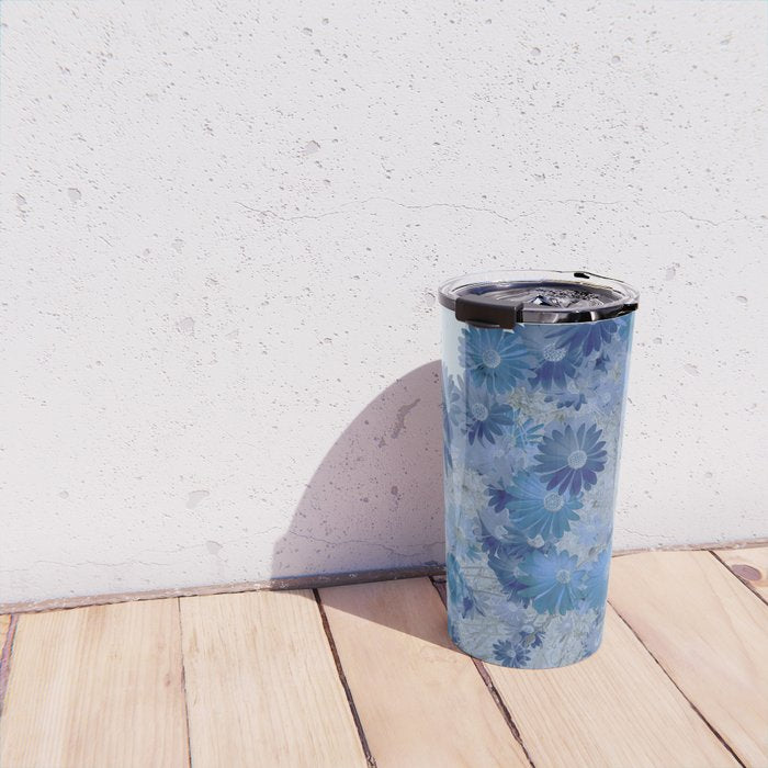 Blue Daisies Travel Mug Gallery Image 4