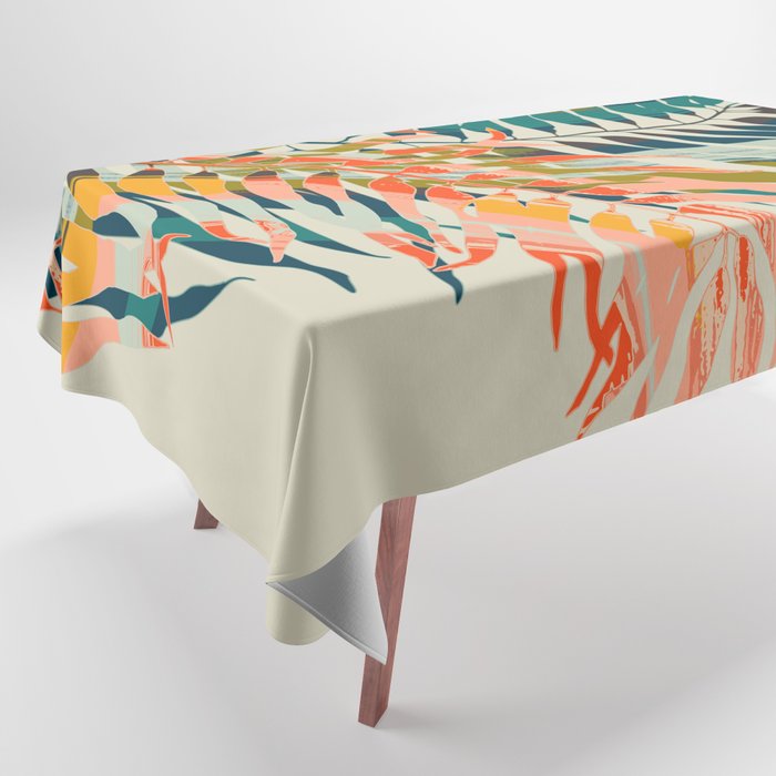 colorful palm leaves Tablecloth Gallery Image 1