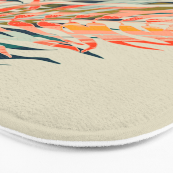 colorful palm leaves Bath Mat Gallery Image 3