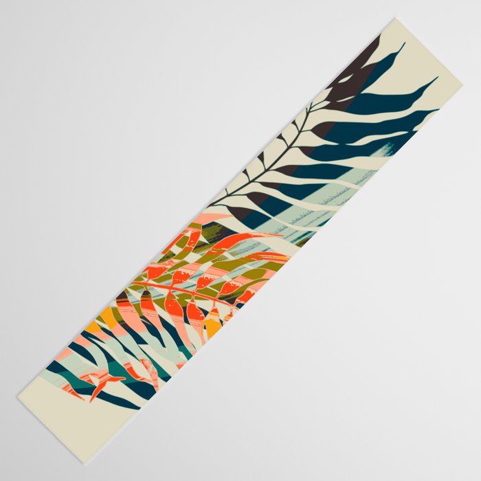 colorful palm leaves Table Runner Gallery Image 3
