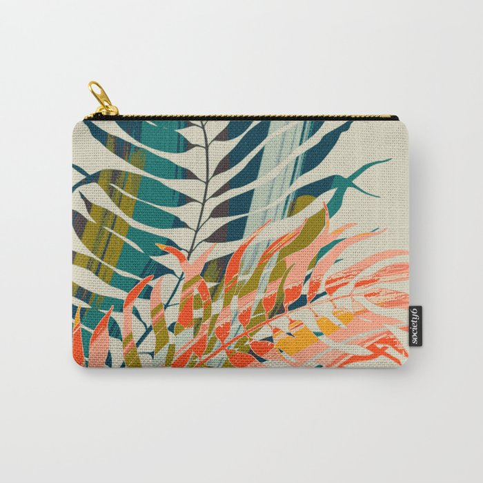 colorful palm leaves Carry All Pouch Gallery Image 1