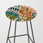colorful palm leaves Stool Gallery Image 2