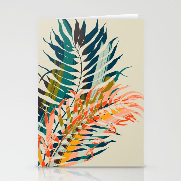 colorful palm leaves Stationery Card Gallery Image 2