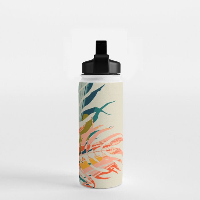 colorful palm leaves Water Bottle Gallery Image 2