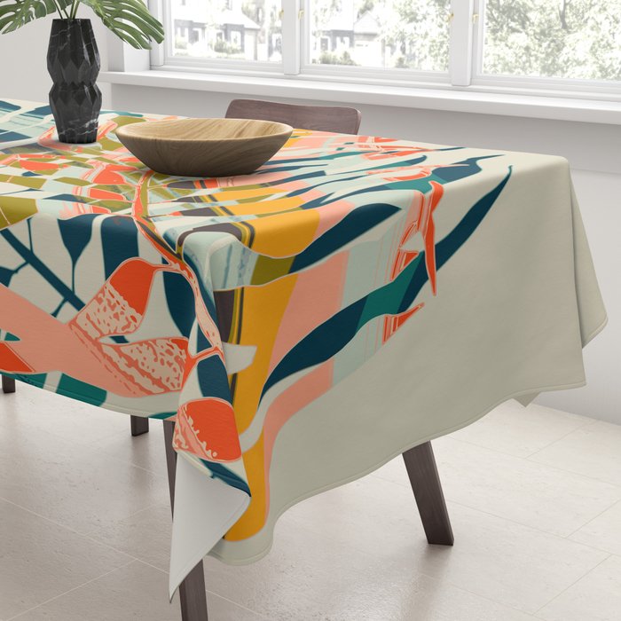 colorful palm leaves Tablecloth Gallery Image 3