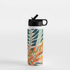 colorful palm leaves Water Bottle Gallery Image 1