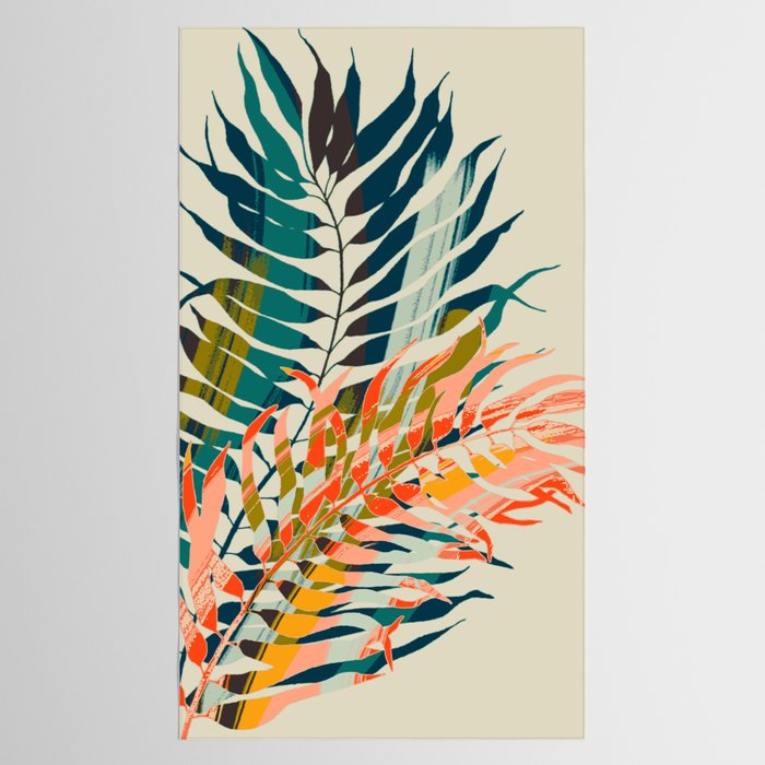 colorful palm leaves Tablecloth Gallery Image 2