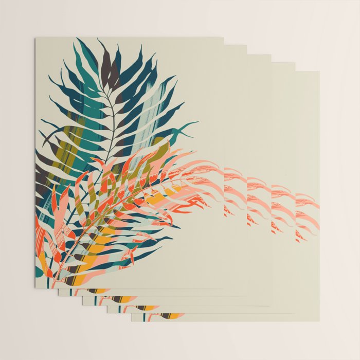 colorful palm leaves Wrapping Paper Gallery Image 3