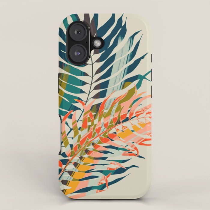 colorful palm leaves iPhone Case Gallery Image 1