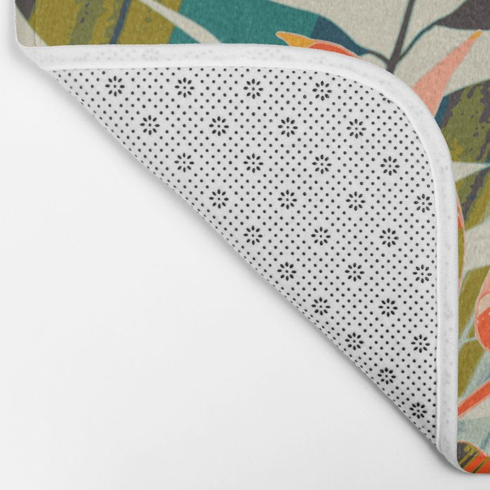 colorful palm leaves Bath Mat Gallery Image 2