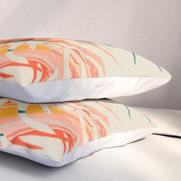 colorful palm leaves Pillow Sham Gallery Image 3