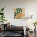 colorful palm leaves Wood Wall Art Gallery Image 2