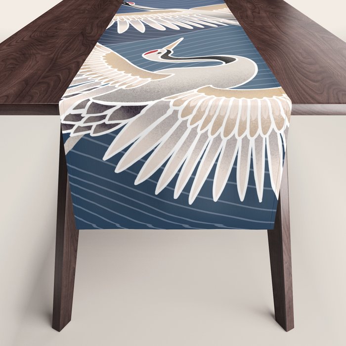 cranes, asian style art Table Runner Gallery Image 1