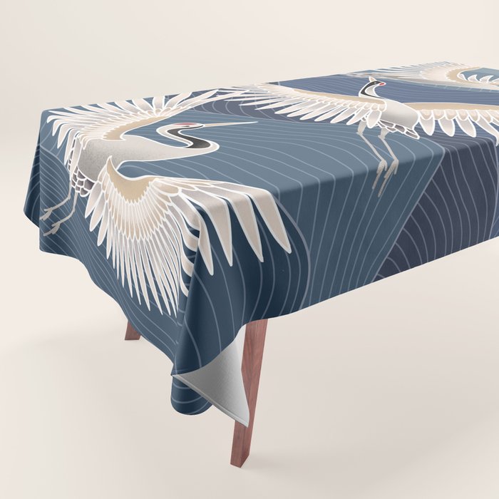 cranes, asian style art Tablecloth Gallery Image 1