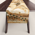 Little Morel Mushrooms in Warm Brown Table Runner Gallery Image 1