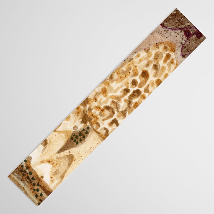 Little Morel Mushrooms in Warm Brown Table Runner Gallery Image 3