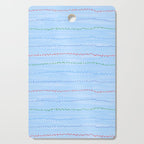 Minimal Doodle Dots in Sky Blue Cutting Board Gallery Image 1