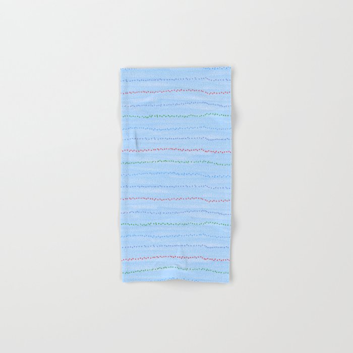 Minimal Doodle Dots in Sky Blue Bath Towel Gallery Image 1