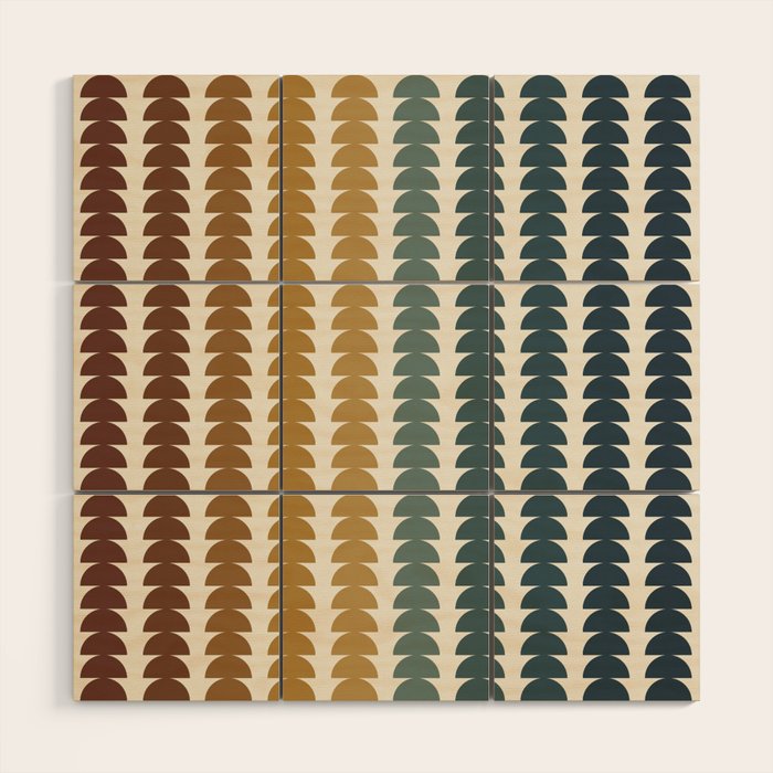 Maude Pattern XX Earthy Rustic Wood Wall Art Gallery Image 1
