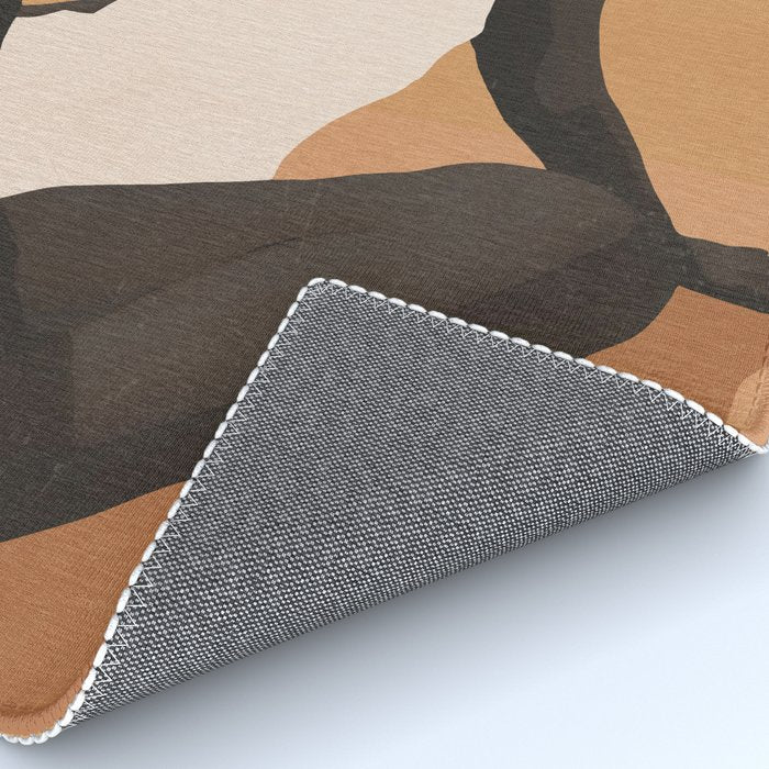 Minimal Abstract Art Sunset Girl 4 Rug Gallery Image 4