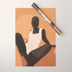 Minimal Abstract Art Sunset Girl 4 Wrapping Paper Gallery Image 1
