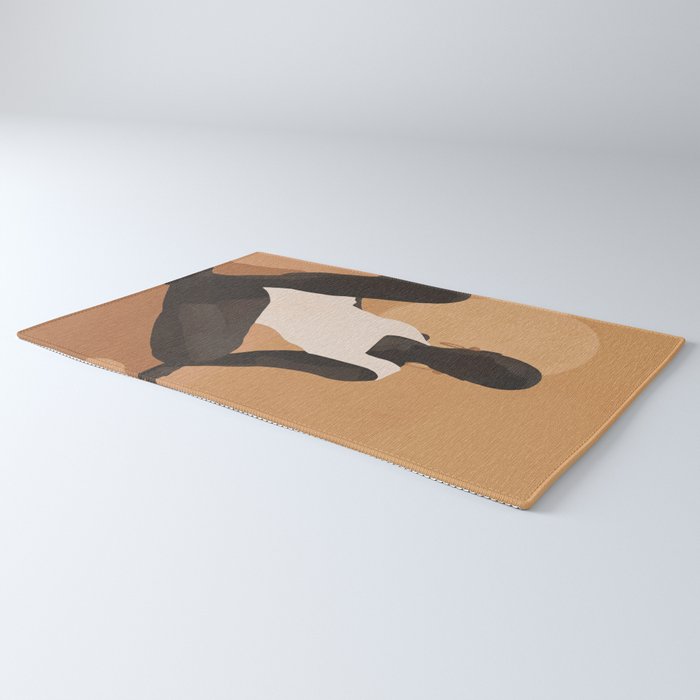 Minimal Abstract Art Sunset Girl 4 Rug Gallery Image 3