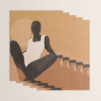 Minimal Abstract Art Sunset Girl 4 Wrapping Paper Gallery Image 3