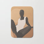 Minimal Abstract Art Sunset Girl 4 Bath Mat Gallery Image 1