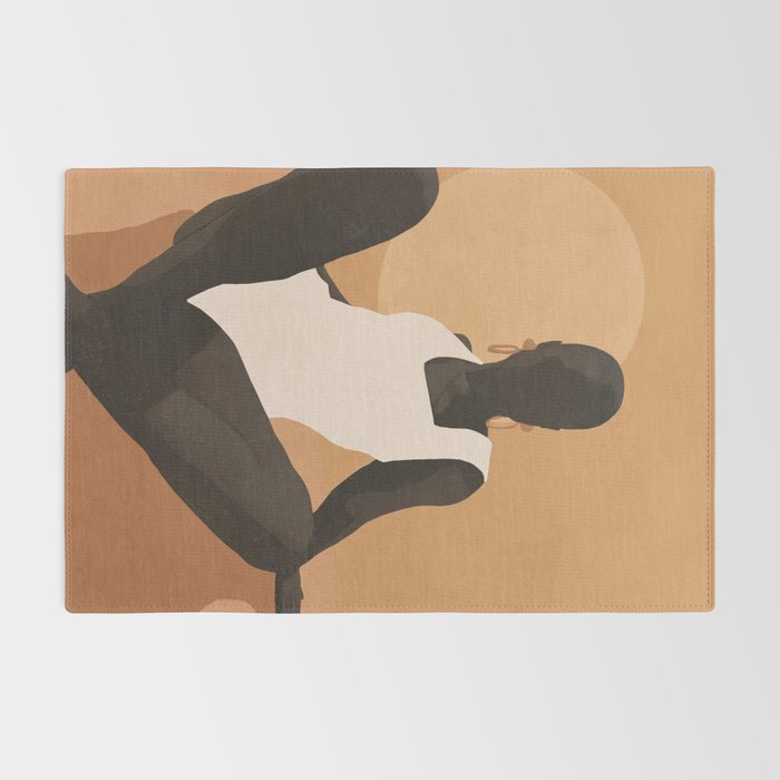 Minimal Abstract Art Sunset Girl 4 Rug Gallery Image 2