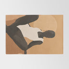 Minimal Abstract Art Sunset Girl 4 Rug Gallery Image 2