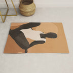 Minimal Abstract Art Sunset Girl 4 Rug Gallery Image 1