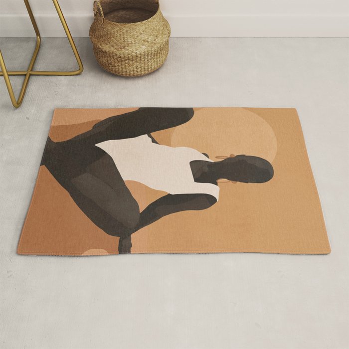 Minimal Abstract Art Sunset Girl 4 Rug Gallery Image 1