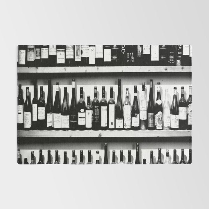 Wine Bottles in Black And White #decor #society6 #buyart Rug Gallery Image 2