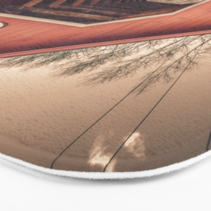 Creamery Covered Bridge Battleboro Vermont Red Historic Romantic Enclosure  Bath Mat Gallery Image 3