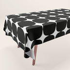 Retro '50s Shapes in Black and White Tablecloth Gallery Image 1