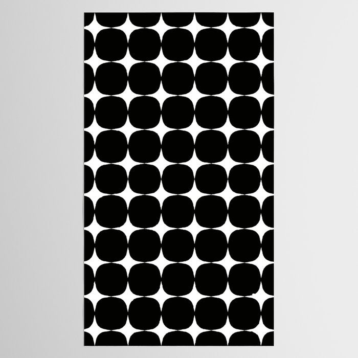 Retro '50s Shapes in Black and White Tablecloth Gallery Image 2
