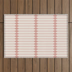 Minimal Geometric Pattern - Rose Outdoor Rug Gallery Image 1