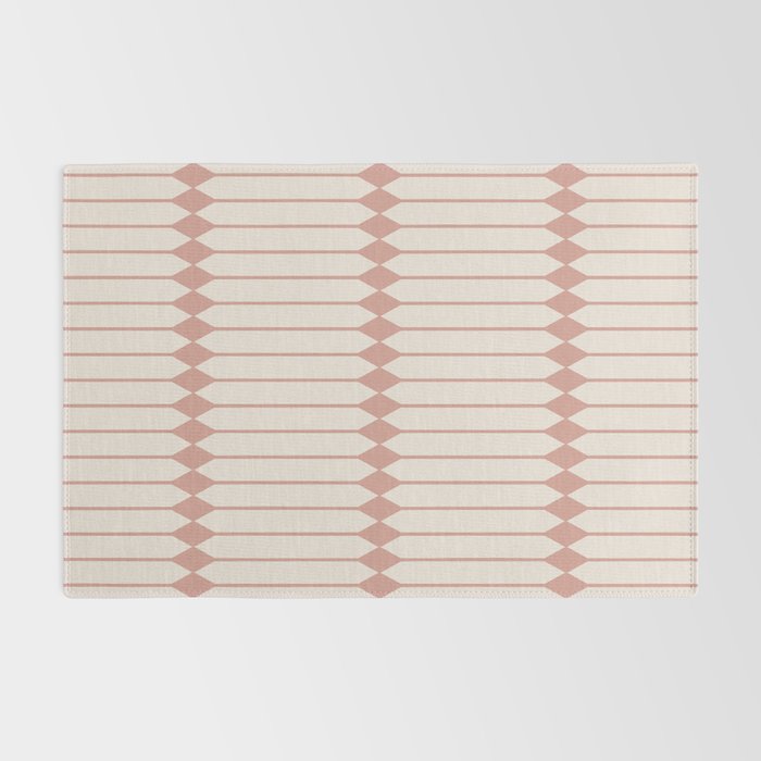 Minimal Geometric Pattern - Rose Rug Gallery Image 2