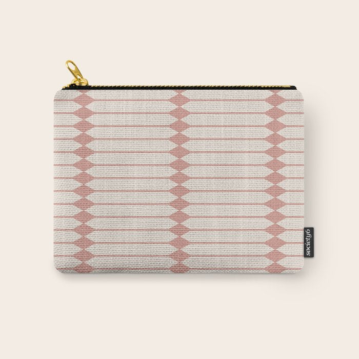 Minimal Geometric Pattern - Rose Carry All Pouch Gallery Image 1
